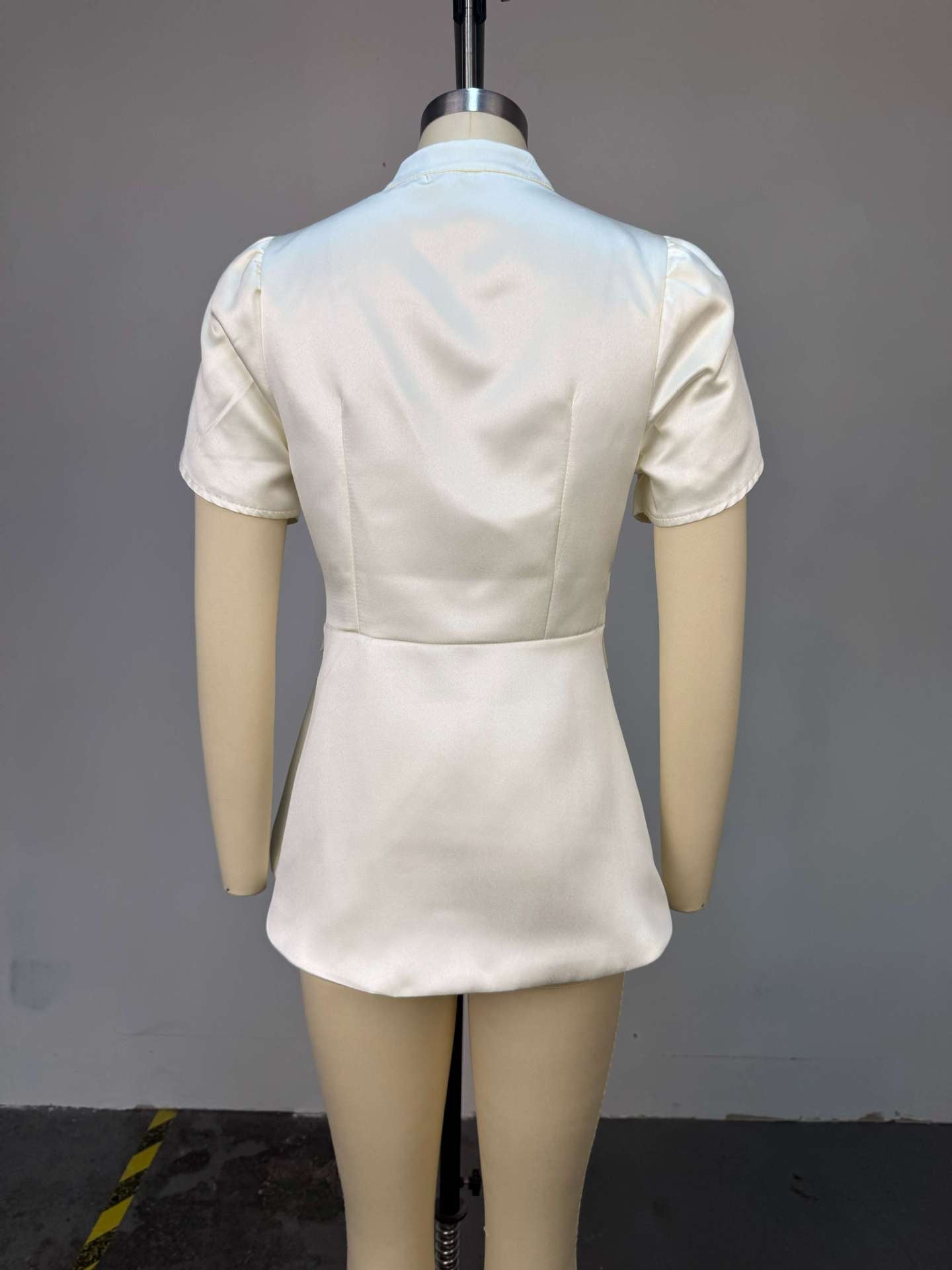 Puff Sleeve Blazer Co Ord Set – Buttoned Waist Blazer & Matching Bottom