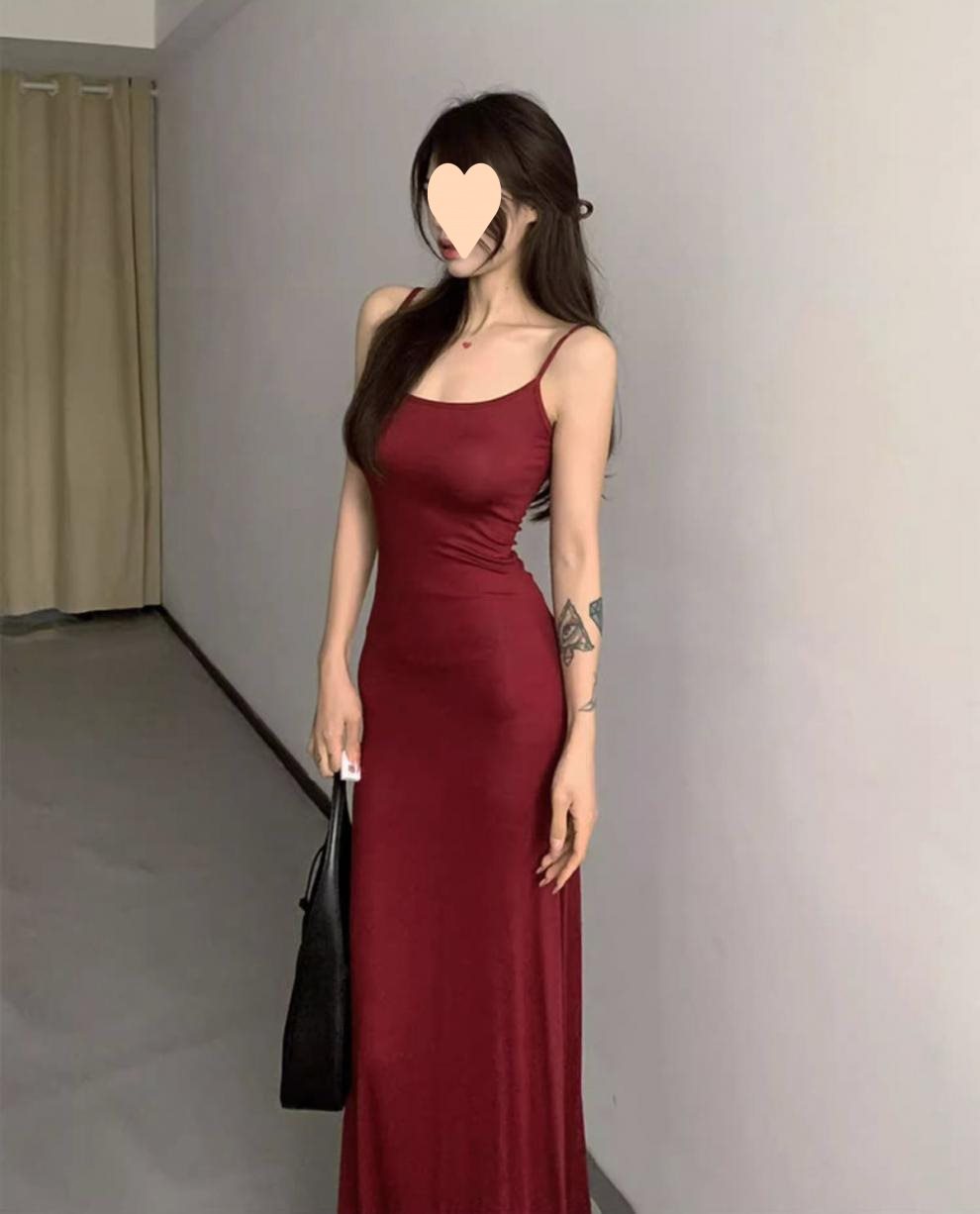 Minimalist Sleeveless Polyester Midi Fairy Dress with Stand Collar