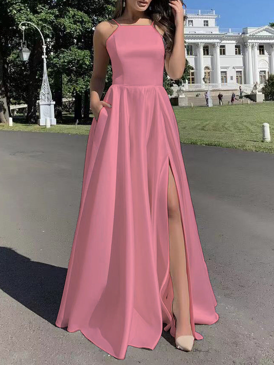 Graceful White Polyester One Shoulder Irregular Long Dress