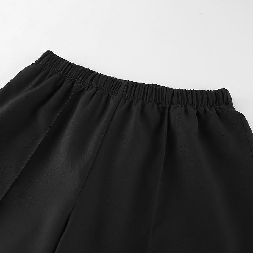 Women’s Co Ord Set Black Slim-Fit Blazer & Trousers Suit (Wool Blend)