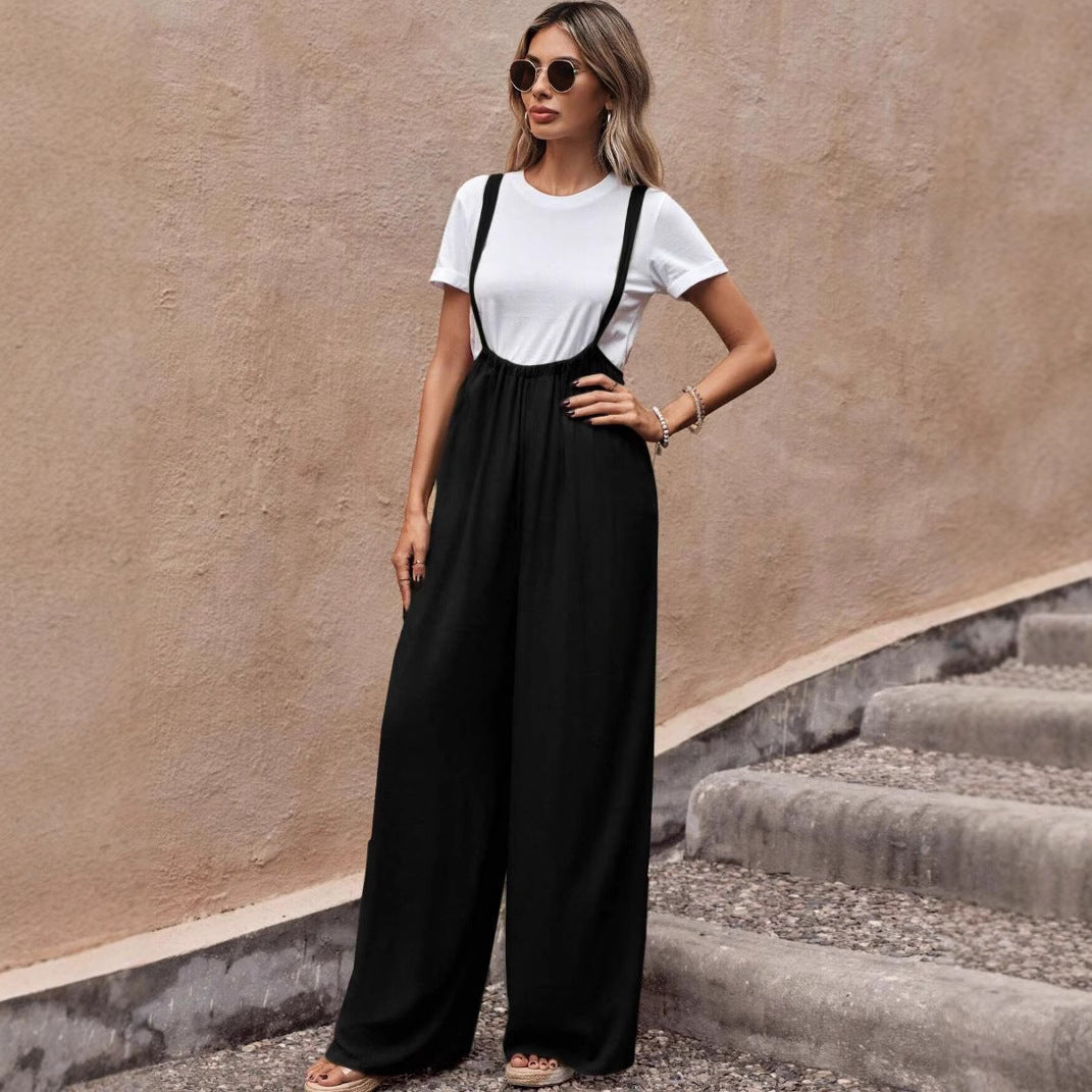 Women’s Co Ord Set Elegant Sleeveless Jumpsuit with Straight Pants