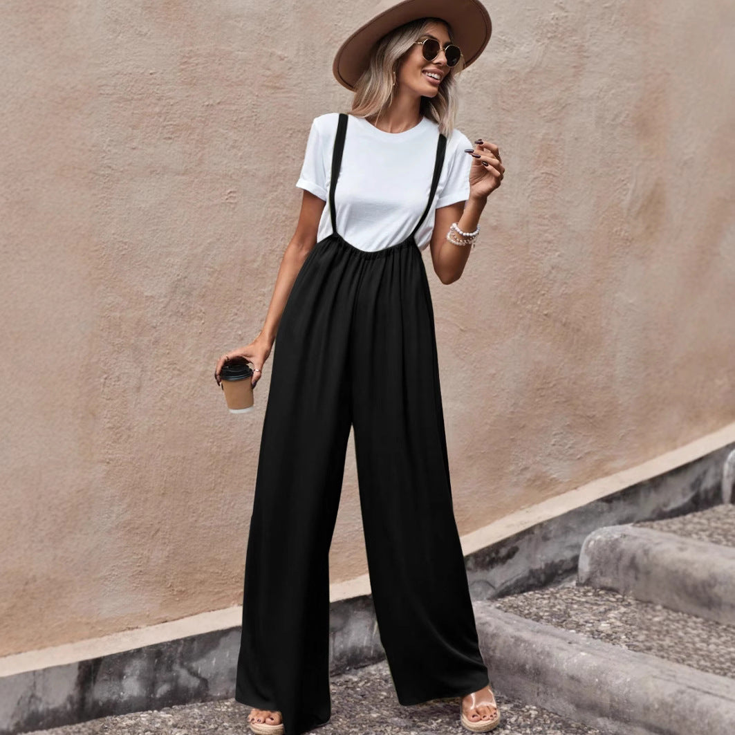Women’s Co Ord Set Elegant Sleeveless Jumpsuit with Straight Pants