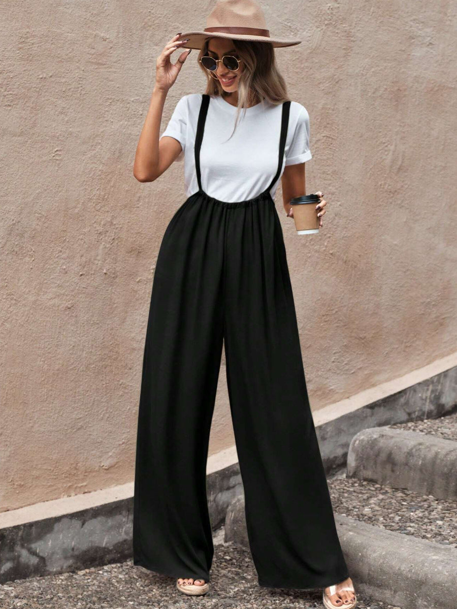 Women’s Co Ord Set Elegant Sleeveless Jumpsuit with Straight Pants