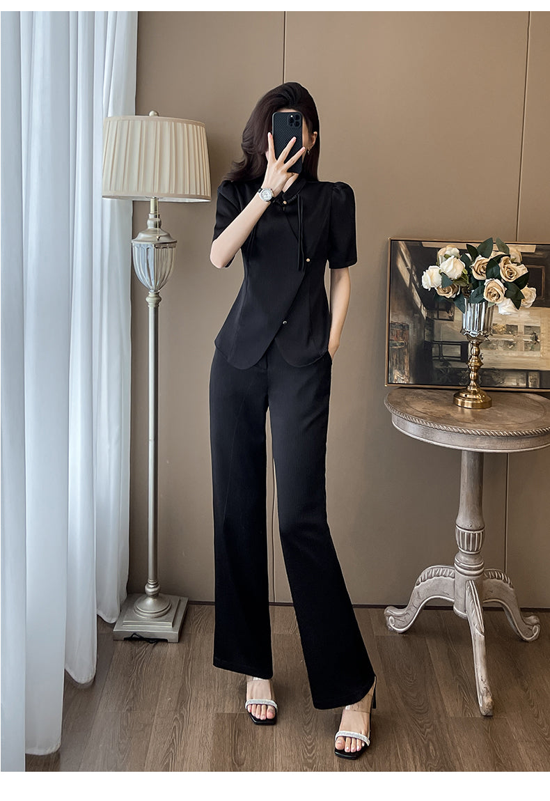 Women’s Office Co Ord Set – Short-Sleeve Blazer & Trousers (Formal Suit)